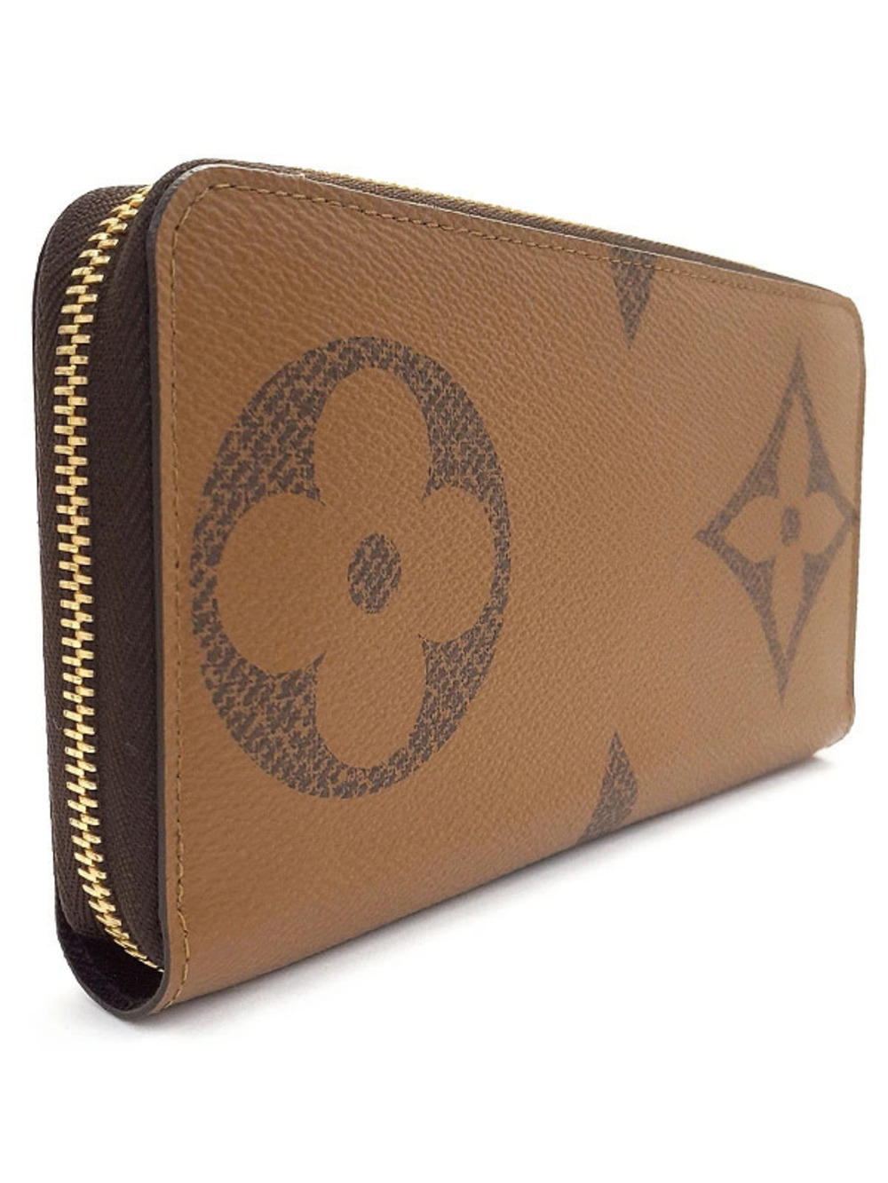 Louis Vuitton Zippy Giant Zipper Long Reverse Monogram Round Wallet